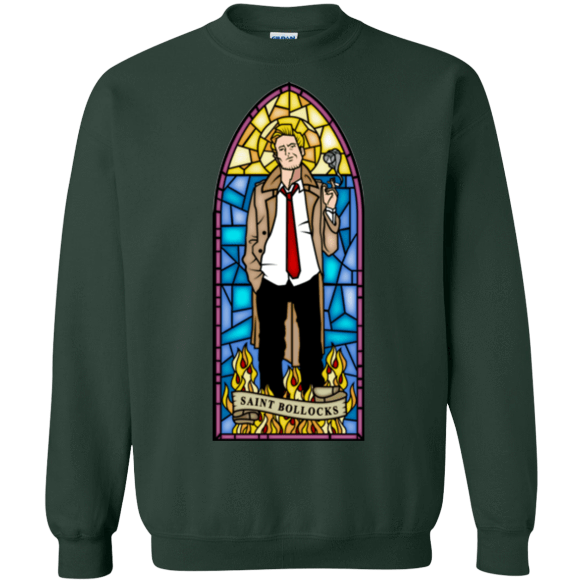 Sweatshirts Forest Green / Small Saint Bollocks Crewneck Sweatshirt