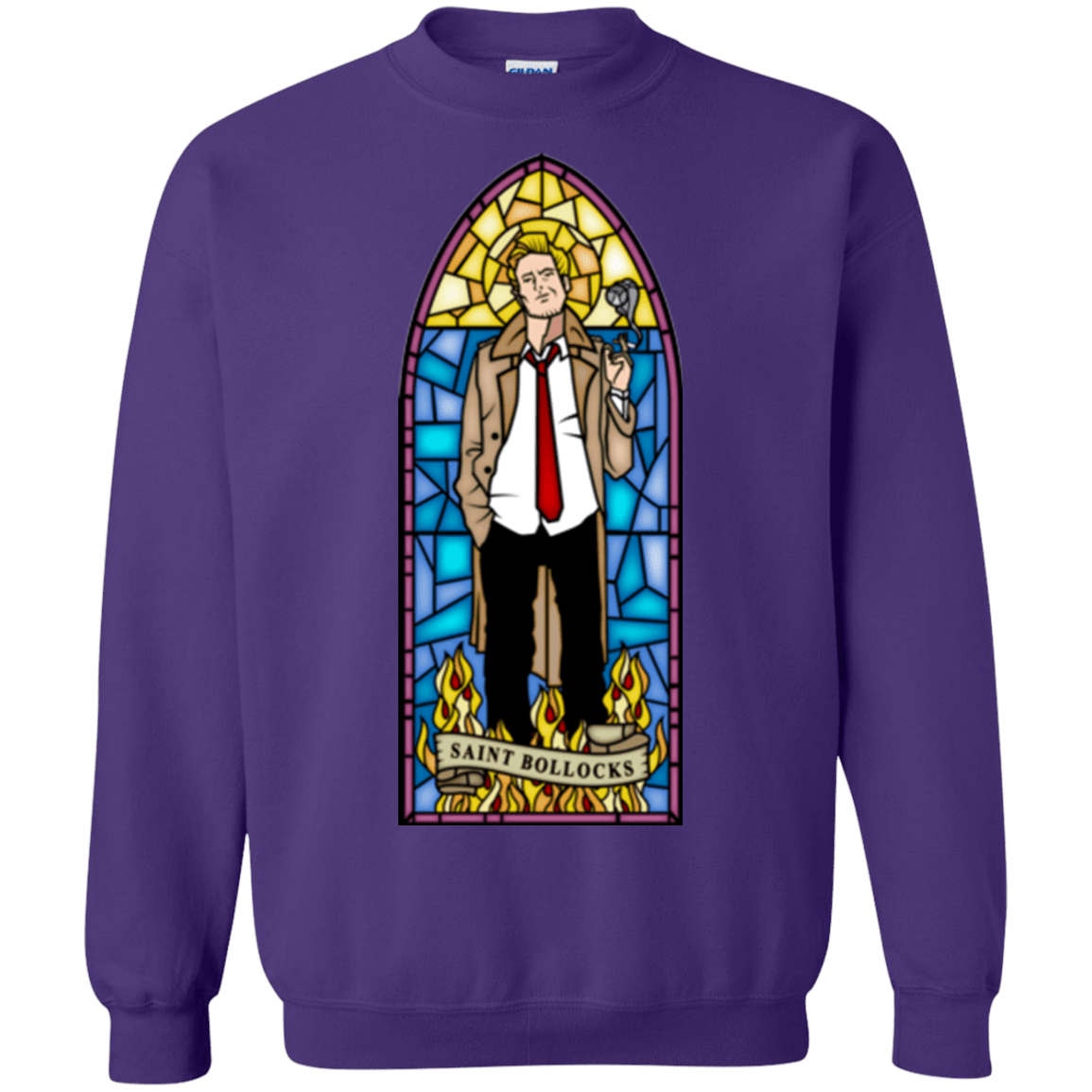 Sweatshirts Purple / Small Saint Bollocks Crewneck Sweatshirt