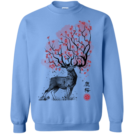 Sweatshirts Carolina Blue / S Sakura Deer Crewneck Sweatshirt