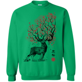 Sweatshirts Irish Green / S Sakura Deer Crewneck Sweatshirt