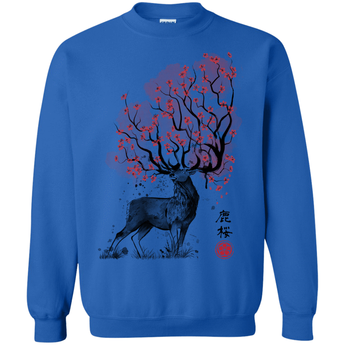 Sweatshirts Royal / S Sakura Deer Crewneck Sweatshirt
