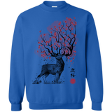 Sweatshirts Royal / S Sakura Deer Crewneck Sweatshirt