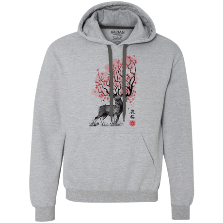 Sweatshirts Sport Grey / S Sakura Deer Premium Fleece Hoodie
