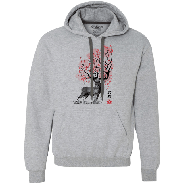Sweatshirts Sport Grey / S Sakura Deer Premium Fleece Hoodie