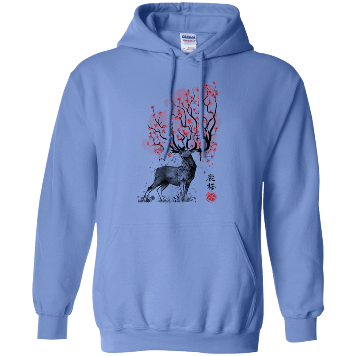 Sweatshirts Carolina Blue / S Sakura Deer Pullover Hoodie
