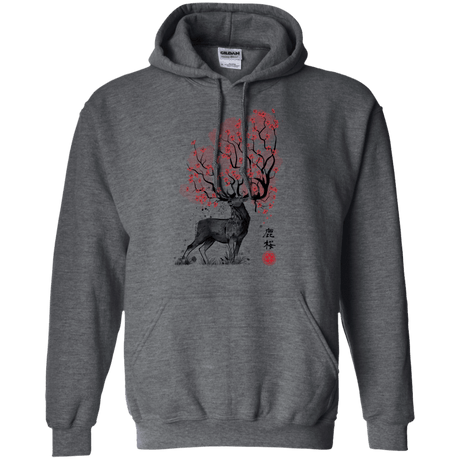 Sweatshirts Dark Heather / S Sakura Deer Pullover Hoodie