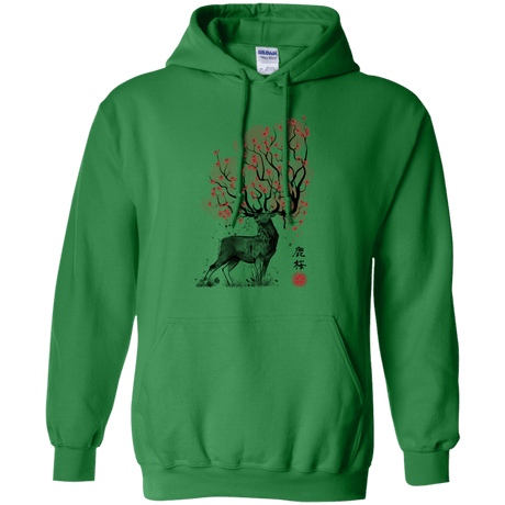 Sweatshirts Irish Green / S Sakura Deer Pullover Hoodie