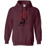 Sweatshirts Maroon / S Sakura Deer Pullover Hoodie