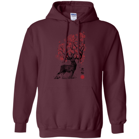 Sweatshirts Maroon / S Sakura Deer Pullover Hoodie