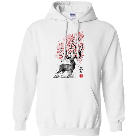 Sweatshirts White / S Sakura Deer Pullover Hoodie