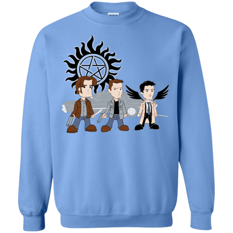 Sweatshirts Carolina Blue / S Sam, Dean and Cas Crewneck Sweatshirt