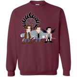 Sweatshirts Maroon / S Sam, Dean and Cas Crewneck Sweatshirt