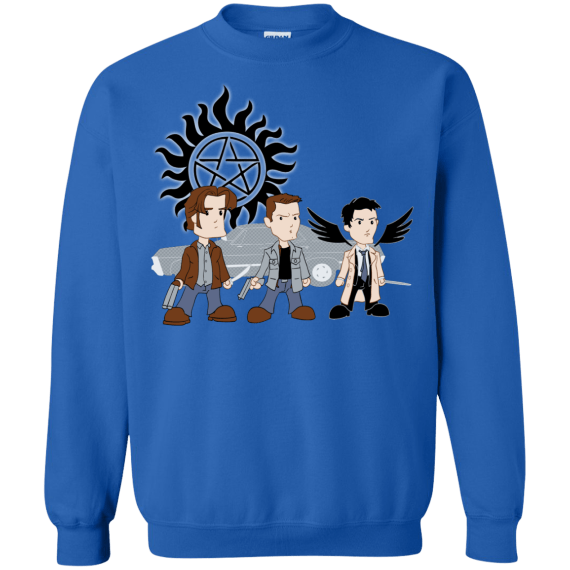 Sweatshirts Royal / S Sam, Dean and Cas Crewneck Sweatshirt