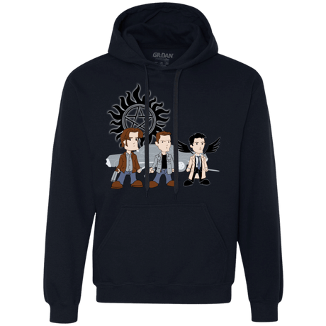 Sweatshirts Navy / S Sam, Dean and Cas Premium Fleece Hoodie