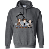 Sweatshirts Dark Heather / S Sam, Dean and Cas Pullover Hoodie