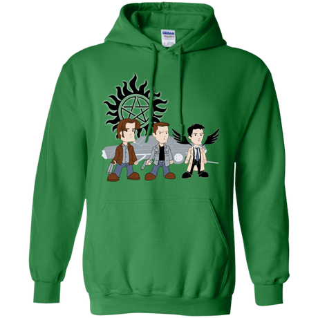 Sweatshirts Irish Green / S Sam, Dean and Cas Pullover Hoodie