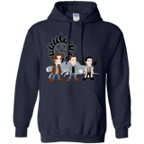 Sweatshirts Navy / S Sam, Dean and Cas Pullover Hoodie