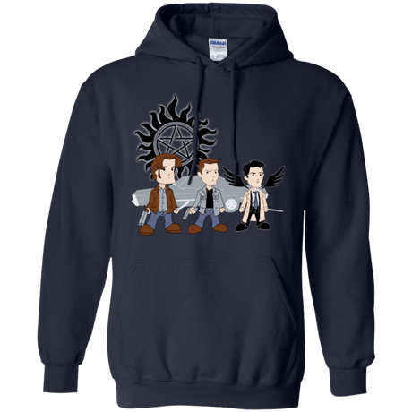 Sweatshirts Navy / S Sam, Dean and Cas Pullover Hoodie