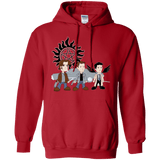 Sweatshirts Red / S Sam, Dean and Cas Pullover Hoodie