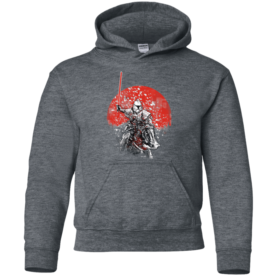 Sweatshirts Dark Heather / YS Samourai Trooper Youth Hoodie