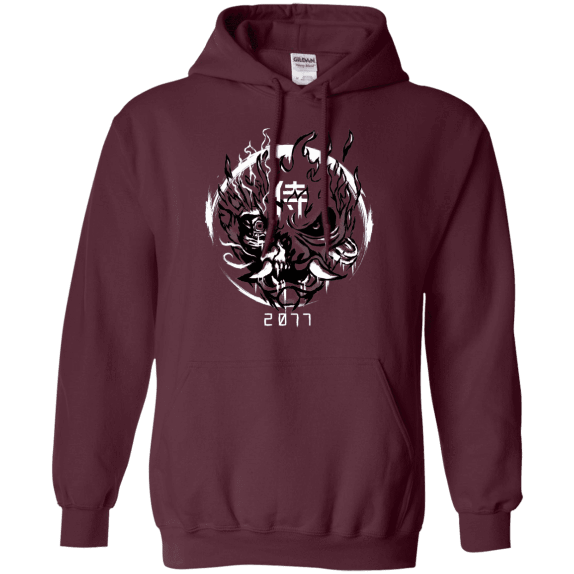 Sweatshirts Maroon / S Samurai 2077 Pullover Hoodie