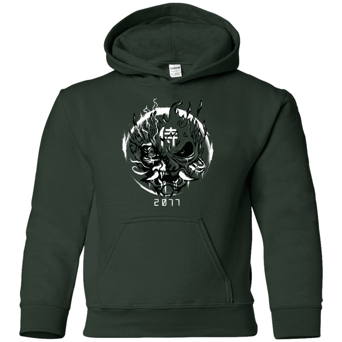 Sweatshirts Forest Green / YS Samurai 2077 Youth Hoodie