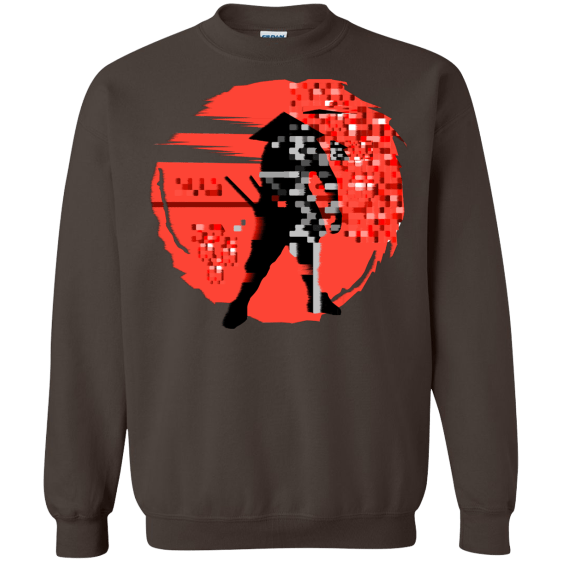 Sweatshirts Dark Chocolate / S Samurai Pixel Crewneck Sweatshirt