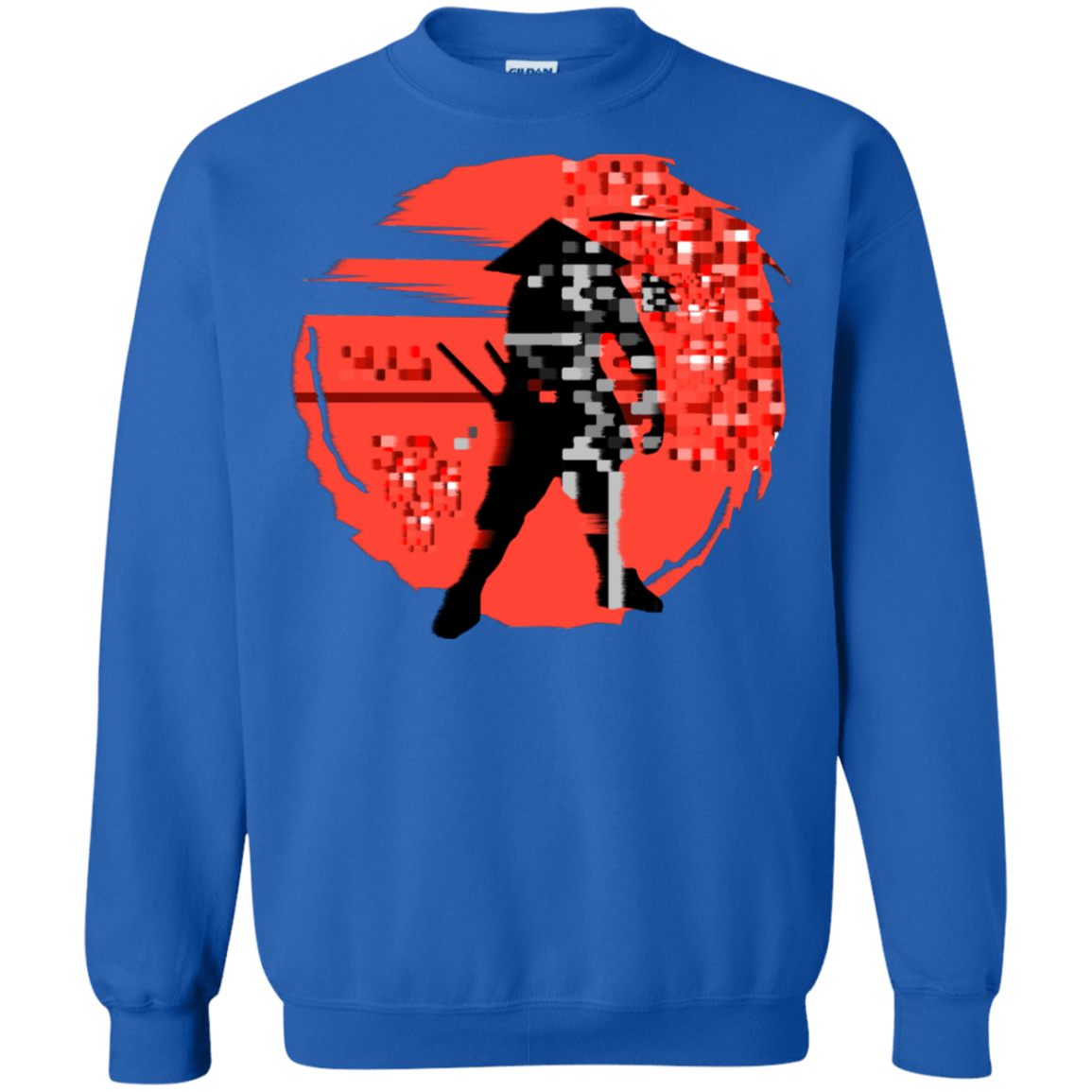 Sweatshirts Royal / S Samurai Pixel Crewneck Sweatshirt