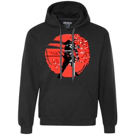 Sweatshirts Black / S Samurai Pixel Premium Fleece Hoodie