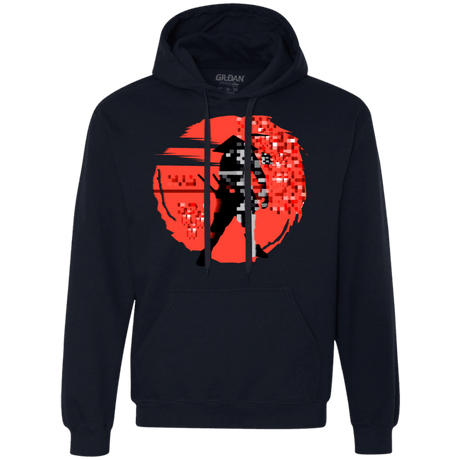 Sweatshirts Navy / S Samurai Pixel Premium Fleece Hoodie