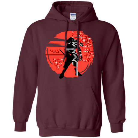 Sweatshirts Maroon / S Samurai Pixel Pullover Hoodie