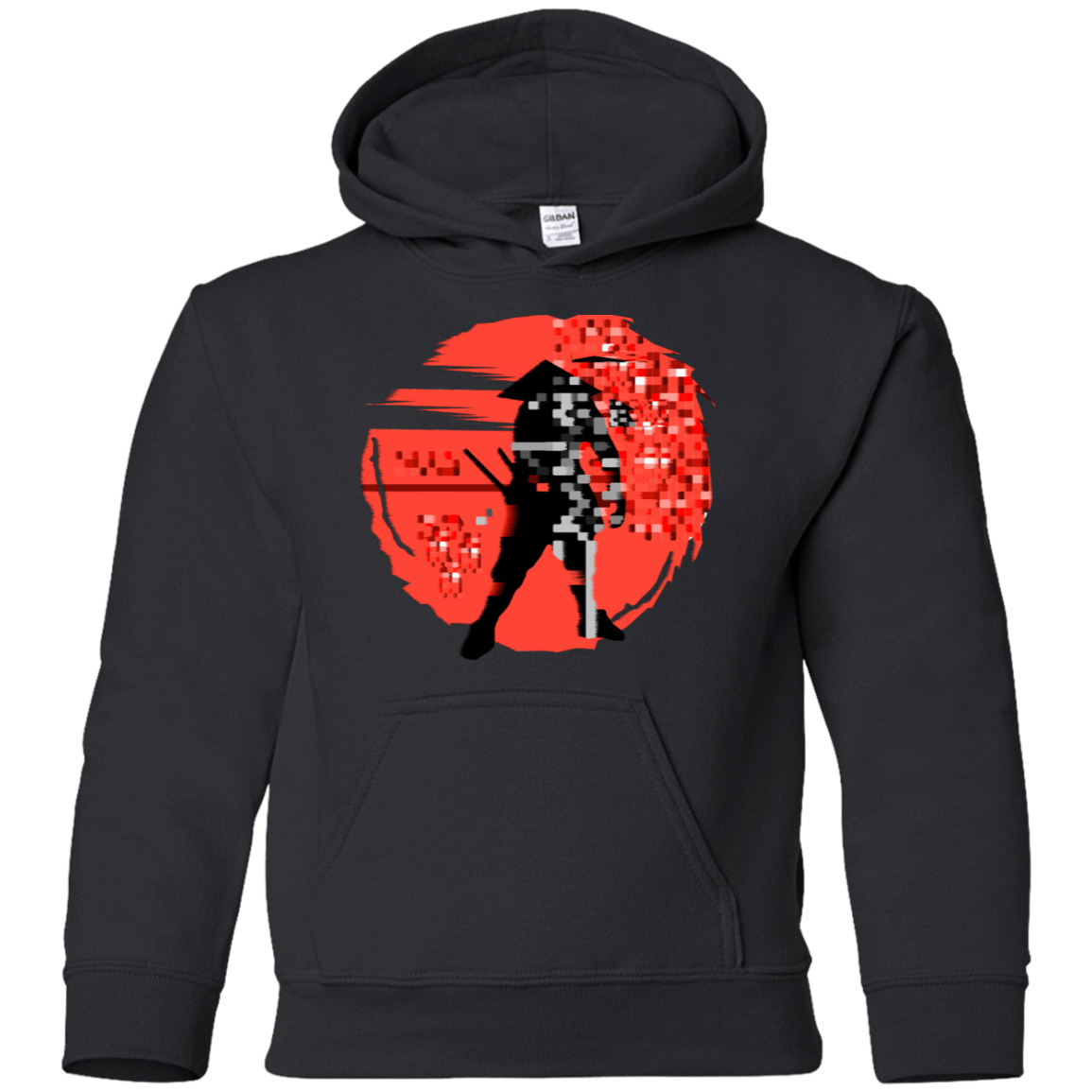 Sweatshirts Black / YS Samurai Pixel Youth Hoodie