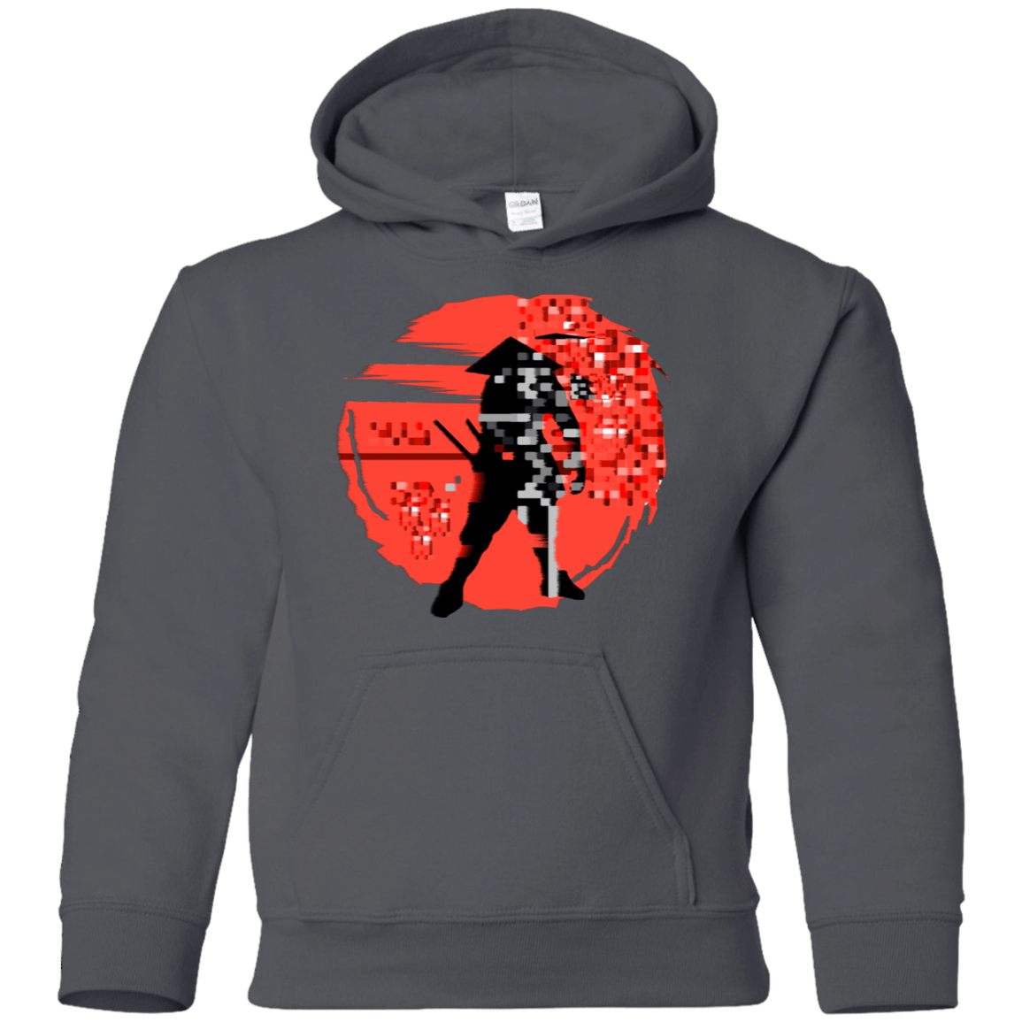 Sweatshirts Charcoal / YS Samurai Pixel Youth Hoodie