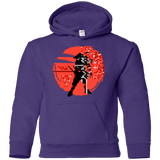 Sweatshirts Purple / YS Samurai Pixel Youth Hoodie