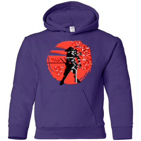 Sweatshirts Purple / YS Samurai Pixel Youth Hoodie