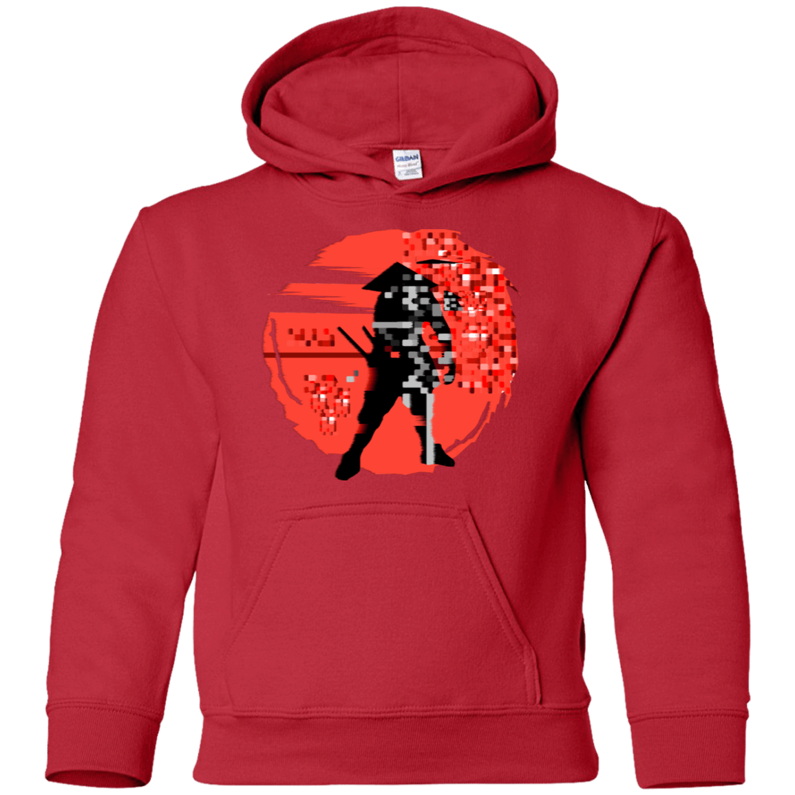 Sweatshirts Red / YS Samurai Pixel Youth Hoodie