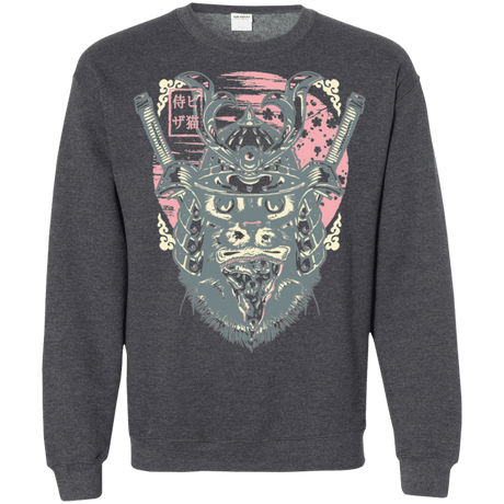 Sweatshirts Dark Heather / S Samurai Pizza Cat Crewneck Sweatshirt