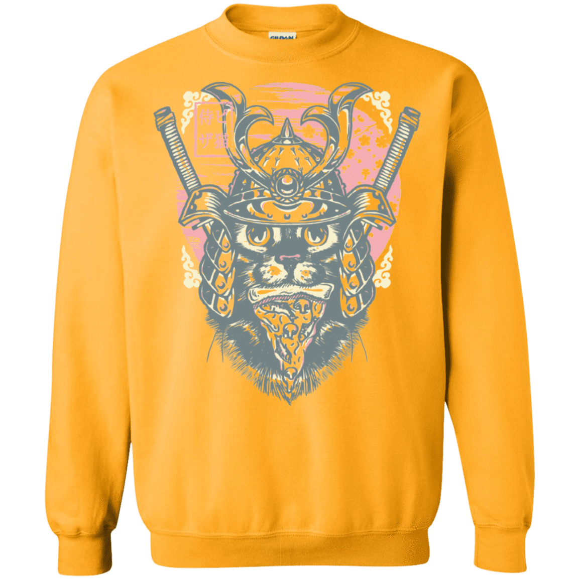 Sweatshirts Gold / S Samurai Pizza Cat Crewneck Sweatshirt