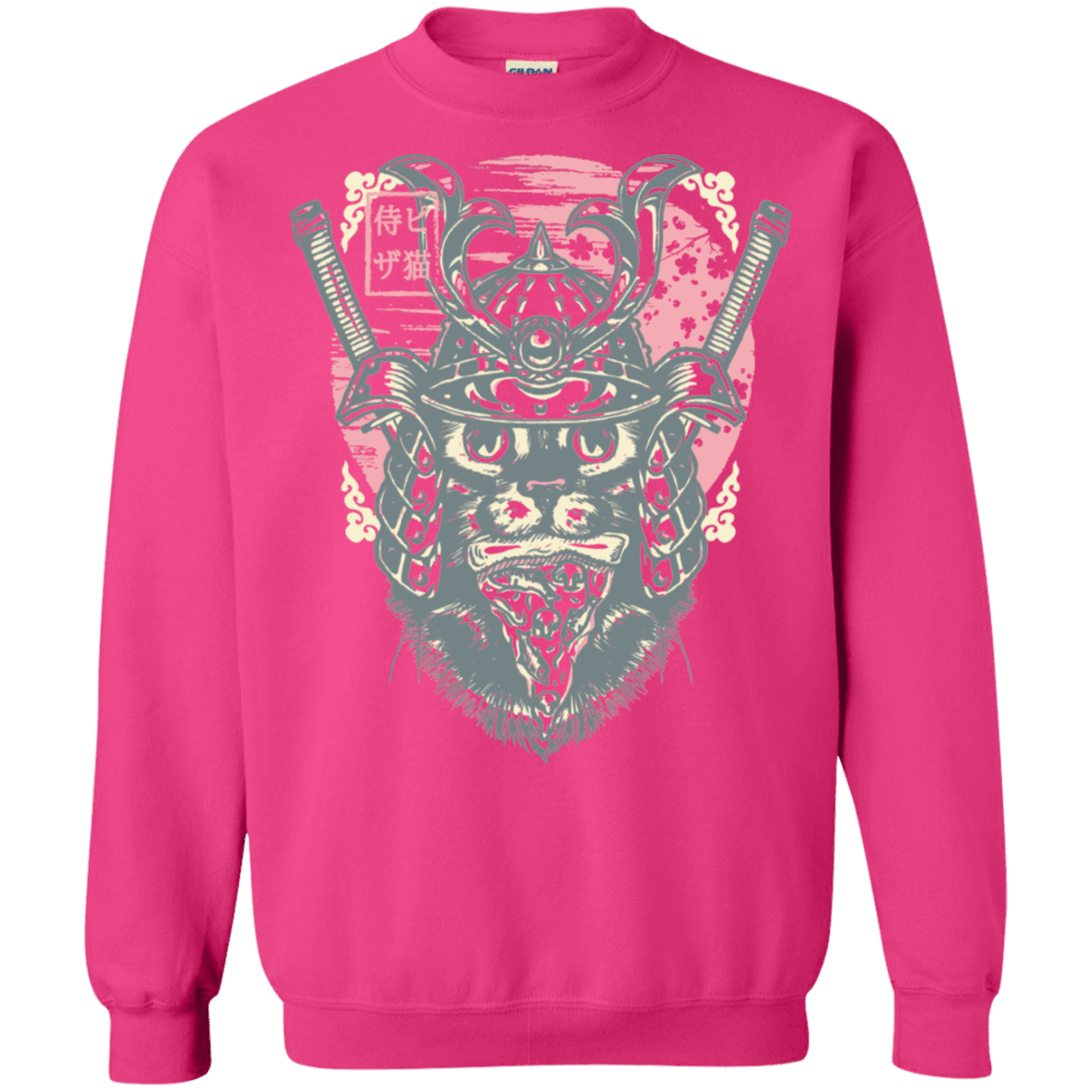 Sweatshirts Heliconia / S Samurai Pizza Cat Crewneck Sweatshirt