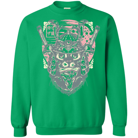 Sweatshirts Irish Green / S Samurai Pizza Cat Crewneck Sweatshirt