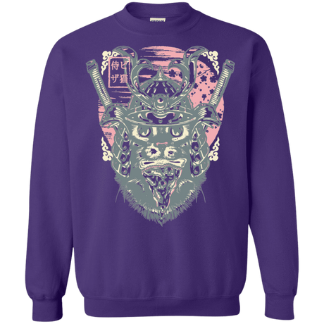 Sweatshirts Purple / S Samurai Pizza Cat Crewneck Sweatshirt