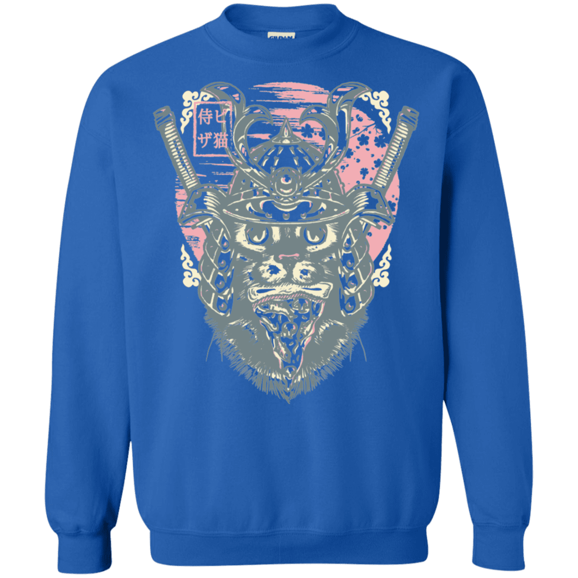 Sweatshirts Royal / S Samurai Pizza Cat Crewneck Sweatshirt