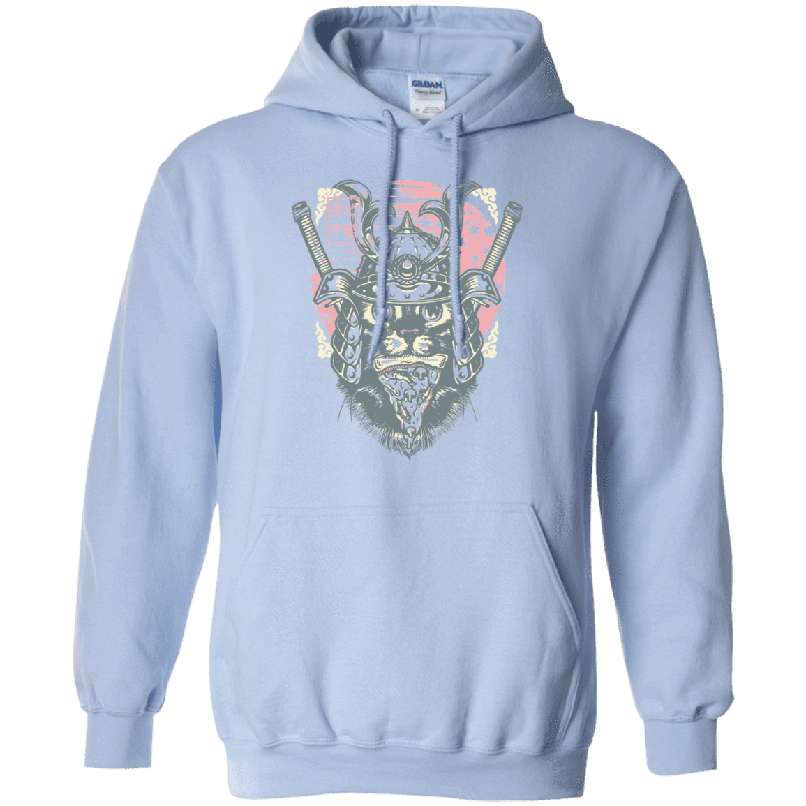 Sweatshirts Light Blue / S Samurai Pizza Cat Pullover Hoodie