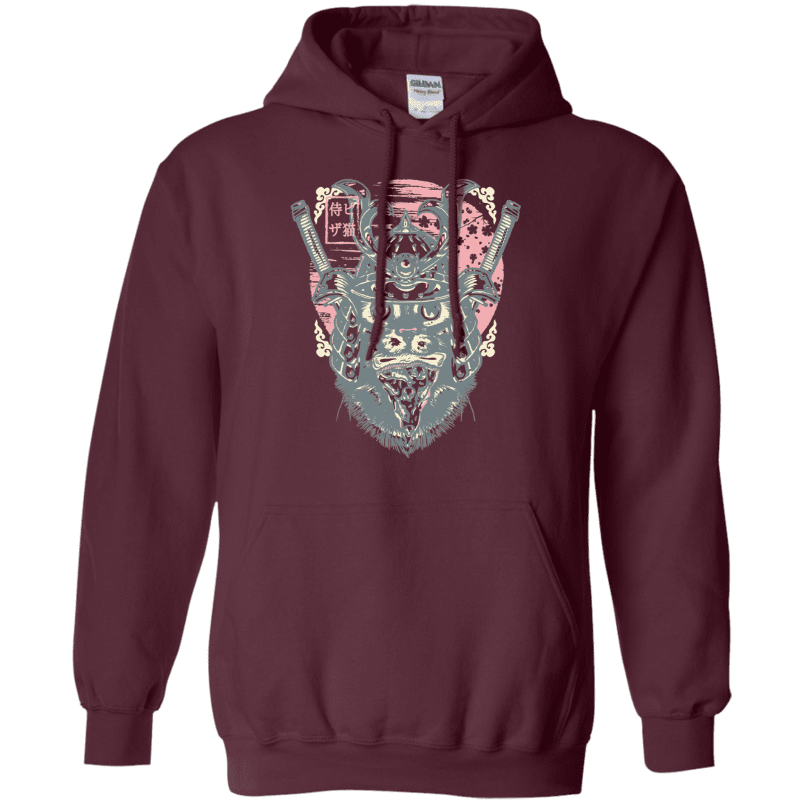 Sweatshirts Maroon / S Samurai Pizza Cat Pullover Hoodie