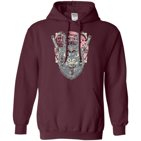 Sweatshirts Maroon / S Samurai Pizza Cat Pullover Hoodie