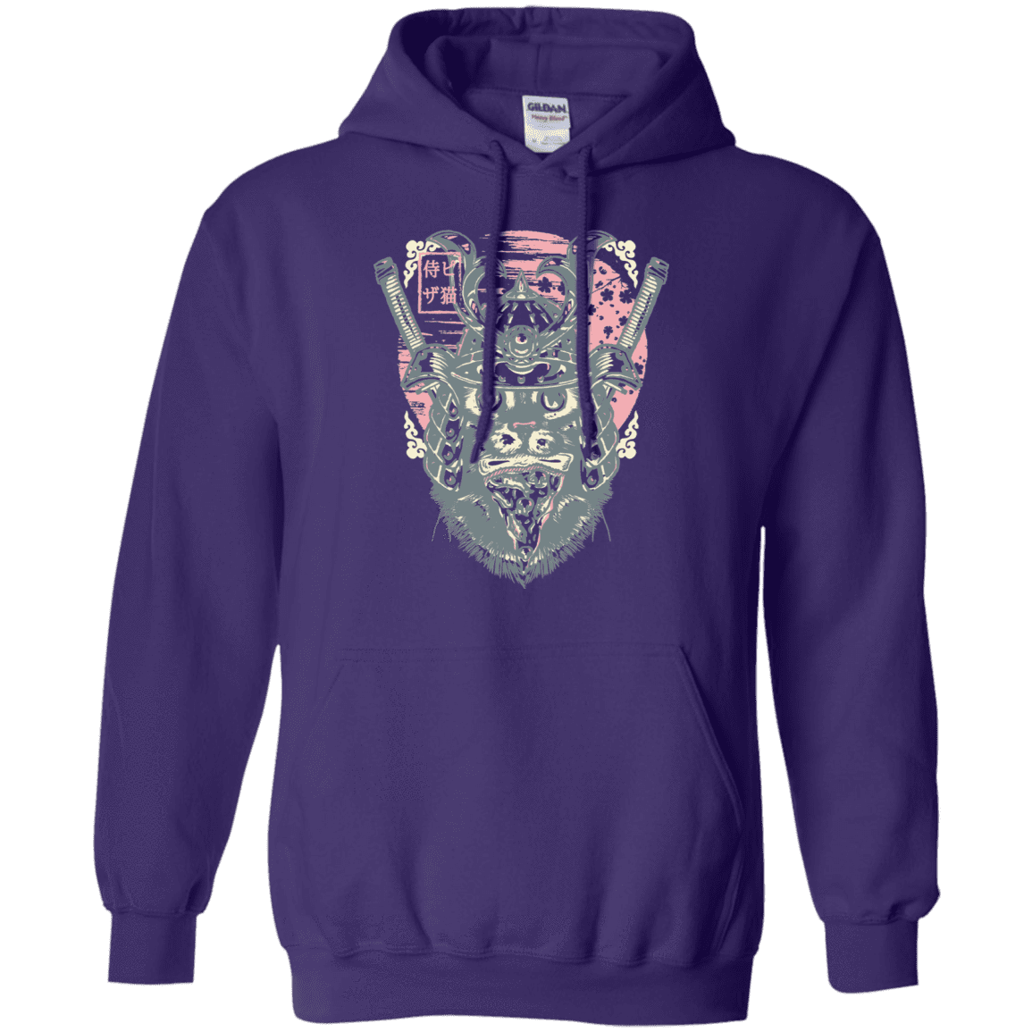 Sweatshirts Purple / S Samurai Pizza Cat Pullover Hoodie