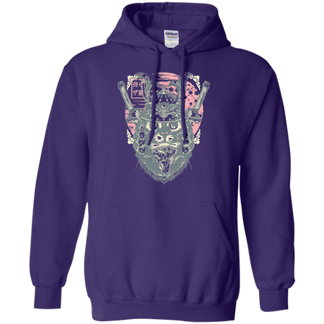 Sweatshirts Purple / S Samurai Pizza Cat Pullover Hoodie