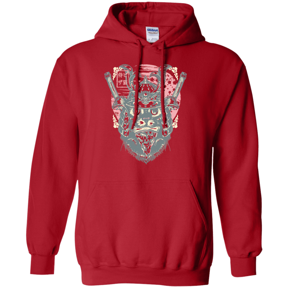 Sweatshirts Red / S Samurai Pizza Cat Pullover Hoodie