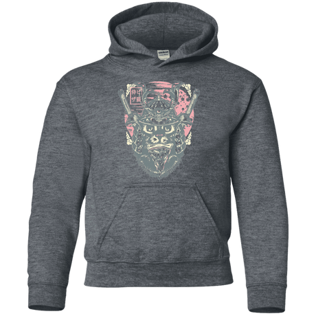 Sweatshirts Dark Heather / YS Samurai Pizza Cat Youth Hoodie