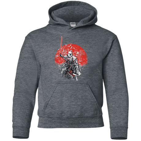 Sweatshirts Dark Heather / YS Samurai Trooper Youth Hoodie